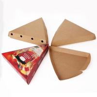 China Triangle Shape Pizza Packaging Box Color Printing Kraft Corrugated on sale