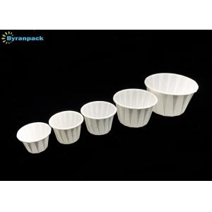 China White Souffle Portion Cups / Disposable Small Paper Souffle Cups Eco - Friendly supplier