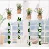 Pendant artificial plant decor with love letter wall decoration