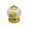 China Diameter 33mm Round Ceramic Wardrobe Door Knobs Gold Plated Rose Pattern Porcelain Furniture Handles wholesale