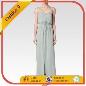 Women Floor Length strip summer maxi dress