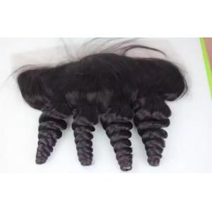 China 8A Grade Brazilian Virgin Hair 13*4 Lace Frontal Loose Wave Natural Color supplier