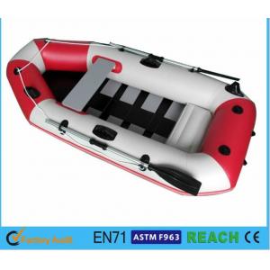 China White And Red Inflatable Float Boat PVC Drift Boat Inflatable Fishing Boat supplier