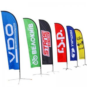 China CMYK Color Custom Advertising Banners Waterproof Aluminium Flagpole supplier