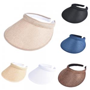 China Patches Panel Sun Visor Hat Outdoor Sports Running Golf Caps Metal Ring Closure supplier