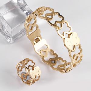 Touch Love Stainless Steel Jewelry Set Gold Plated Women'S Fashion Jewelry For Gift