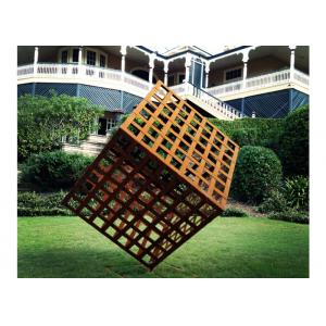 China Contemporary Corten Steel Geometric Sculpture 200cm Height supplier