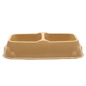 China Biodegradable Bamboo Fiber Bowls Water Feeding For Dogs And Cats Easy Clean supplier