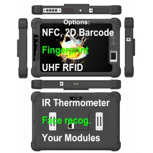 MT6761 NFC RJ45 Lan Port 8 Inch Rugged Tablet Computer RS232 Barcode Scanner Face Recognition UHF RFID