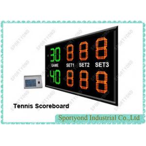 Aluminum Housing , Red / Green Electronic Tennis Scoreboard With Remote Control