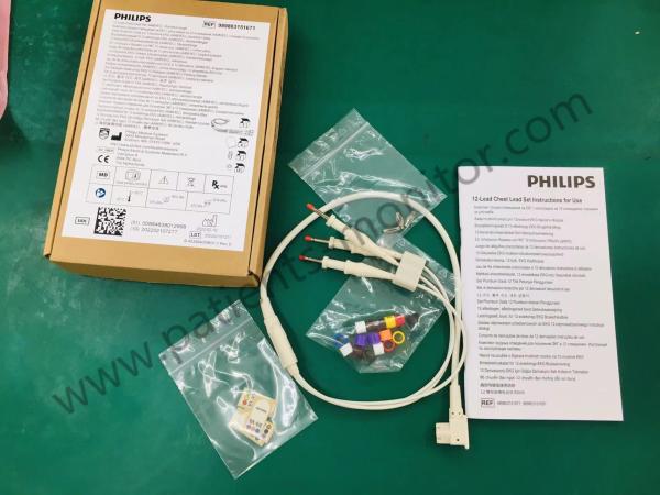 PHiliph 12 conjunto de plomo de piezas de plomo AAMI IEC ECG Cables de paciente para PageWriter TC30 TC50 TC70 máquina de ECG REF 989803151671