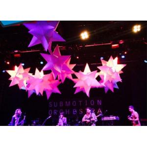 Inflatable Led Falling Star Lights Fantastic Red For Roof Decor