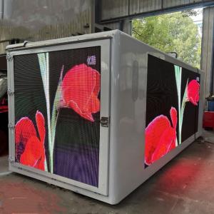 Customized 3 Sides P6 High Brightness LED Display Box Mounted On Truck