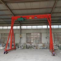 China Single Girder Gantry Crane With Wheels Electric Hoist  For Construction 3T 5T on sale