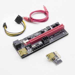 China PCIE Riser 1X to 16X Graphics Extension for GPU Powered Riser Adapter Card 60cm USB 3.0 Cable, 4 Solid Capacitors supplier