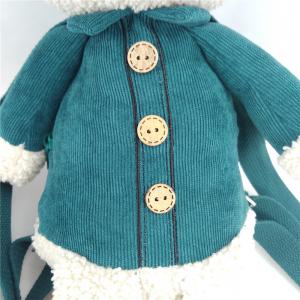 PP Cotton Blue Plush Toy Backpack 29cm Teddy Bear Backpack Eco Friendly