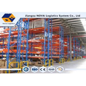 Plastic Powder Coating Heavy Duty Adjustable Shelving , Mobile Pallet Racking System For Palletized Goods