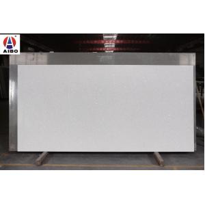 China White Mirror Artificial Quartz Slabs Size 3200*1800mm For Vanity Island Bench Top supplier