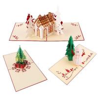 China OEM Promotional 3D Pop Up Greeting Card for Christmas ROHS FCC Certificate on sale