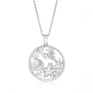 Ross-Simons Sterling Silver Sea Life  Jewelry Pendant Necklace