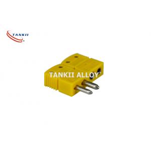 IEC Yellow Color Solid Pin Type K Thermocouple Plug