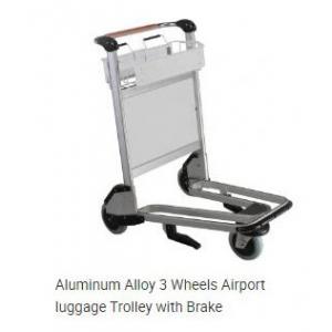 China Stainless Steel Aluminum 4 Wheel Airport Trolley Hand Push Transport Baggage supplier