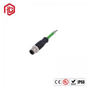 China 90 Degree Right Angle Connector A Code 5 Pin Male Connector M12 Straight N Right Angle Plug supplier
