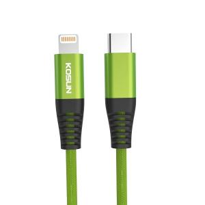 5V 3A MFI Certified USB Type C To Lightning Cable Charger