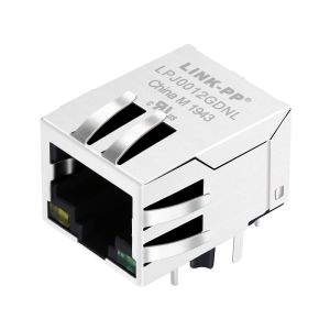 Único porto de 13F-61YGD2NL RJ45 com o LPJ0012GDNL integrado Magnetics