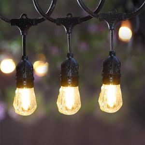 Christmas Waterproof connectable serial led string lights 48FT Outdoor String Lights E26 E27 S14 Edison Bulb included
