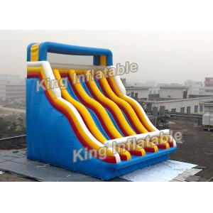 Blue 2 Lanes 2 Climbs Inflatable Water Slide For Water Sport PVC 8*7m