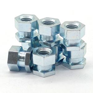 China Noix en acier plaqué sur mesure Noix hexagonale électroplatée Noix bleue Blanche supplier