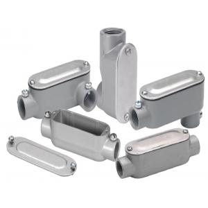 Powder Coating Stainless Steel Conduit Fittings , Custom Rigid Metal Conduit Fittings