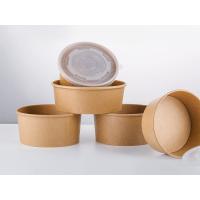 China Natural Kraft Grease Resistant Brown Paper Bowls Food Grade 100% Eco - Friendly on sale