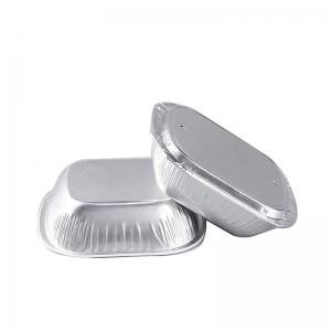 China 250ml Aluminum Foil Food Containers Disposable Inflight Coated Airline Food Catering Containers With Lids supplier