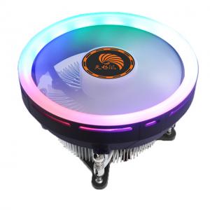 China 58CFM Low Noise CPU Radiator Cooler Fan LED Multicolor Light Air Cooler Heatsink 124mm*32mm supplier