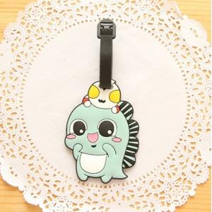 Wholesale High Quality Cute Animal Shaped PVC Luggage Tags For Kids