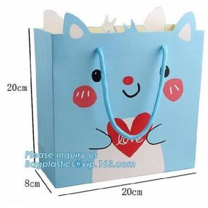 250g Custom Printed Luxury Gift Shopping Big Strong Paper Bags,Eco-friendly manufacture whole sale flower paper carry ba