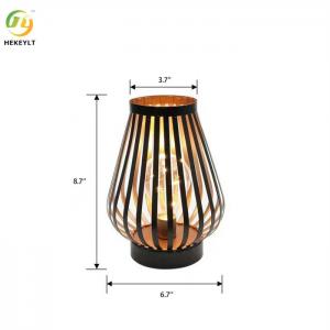 China 8.7 Battery Powered Outdoor Black Metal Table Lamp LED Commercial Light supplier