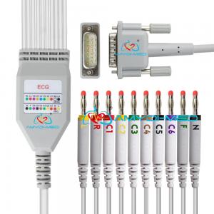 China HP Lead Wire ECG Patient Cable DB15 Pin Banana 4.0 ECG Cable Manufacturers supplier