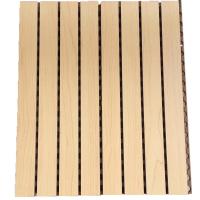 China Melamine Surface Slotted Wooden Grooved Acoustic Panel Sound Absorbing MDF Board on sale