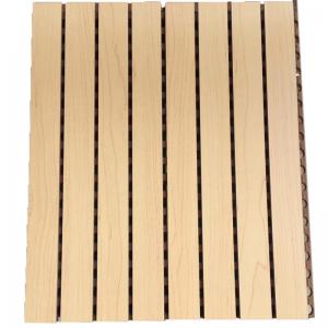 Melamine Surface Slotted Wooden Grooved Acoustic Panel Sound Absorbing MDF Board