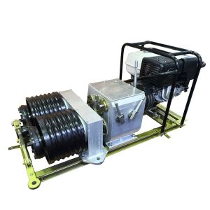 China 5T Double drum engine powered winchOptional shaft transmission,belt transmission Optional domestic, Honda gasoline engine wholesale