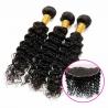 China Double Sewed Weft 8A Virgin Brazilian Hair Extensions Deep Wave With Frontal wholesale