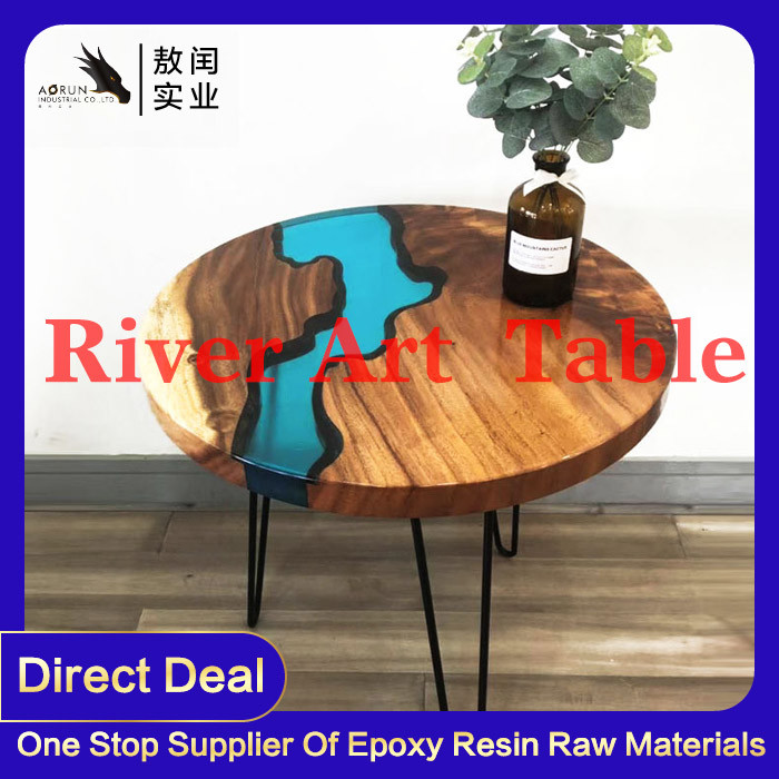 China La conception en bois solide de résine époxyde de Tableau de rivière aucune odeur rougissent résistant supplier