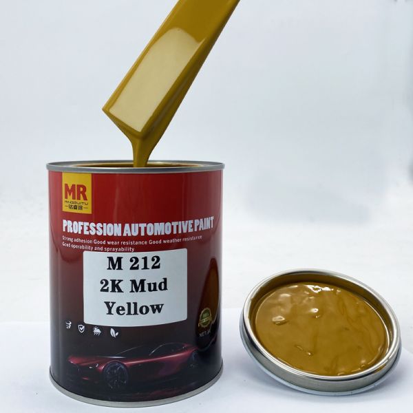 China M212 2K Mud Yellow Automotive Refinish Paint Opaque Reddish Dark Yellow High Coverage Colorant wholesale