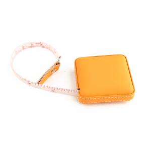 Wintape Cheapest Centimeter PU leather Tape Measure Sewing 150cm Circular Clothing Bright Orange Color Measuring Tape