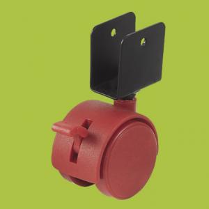 Red furnitur caster wheel clamp platen casters with brake