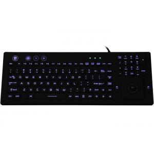 China Black Silicone Ultra Compact Keyboard , Pointing Ball Backlit Bluetooth Keyboard supplier