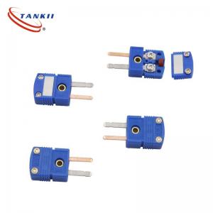 Miniature Thermocouple Connectors T Type With Flat Pin Copper-Constantan For Medical Industry
